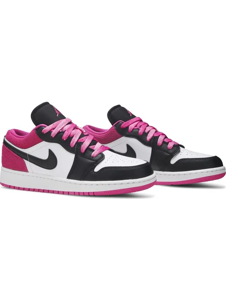 Кроссовки Air Jordan 1 Low SE GS Black Active Fuchsia — изображение 8 из 8, черный