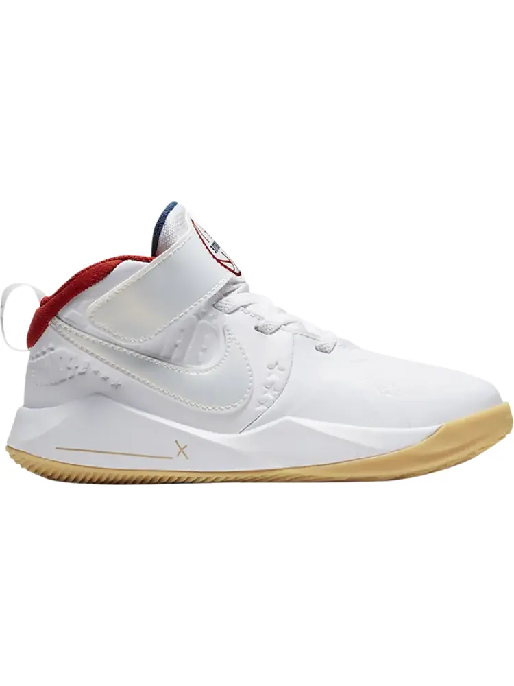 Кроссовки Nike Team Hustle D9 PS 'White Metallic Gold' — изображение 1 из 1, белый