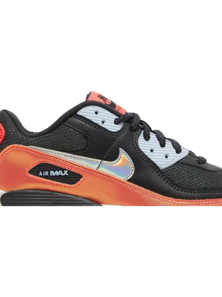 Кроссовки Nike Air Max 90 FP GS 'Black Laser Crimson' — изображение 2 из 8, черный