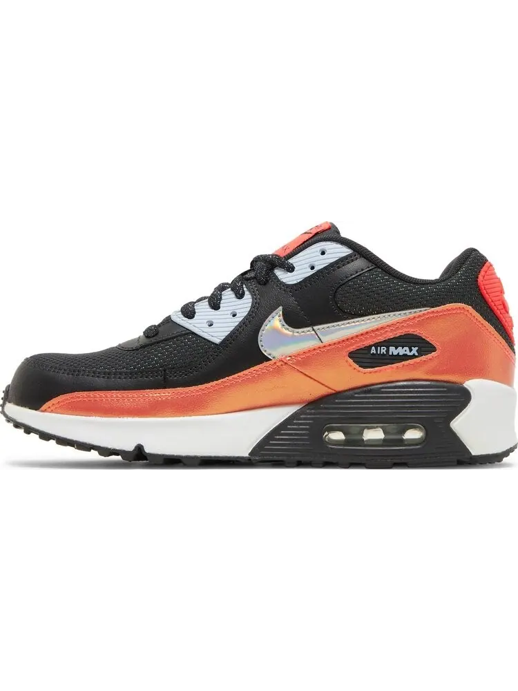 Кроссовки Nike Air Max 90 FP GS 'Black Laser Crimson' — изображение 3 из 8, черный