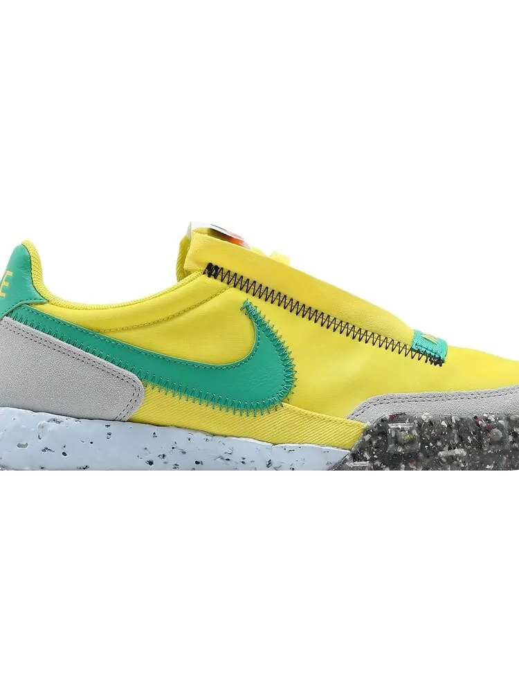 Кроссовки Nike Wmns Waffle Racer Crater 'Yellow Strike Roma Green' — изображение 2 из 8, желтый