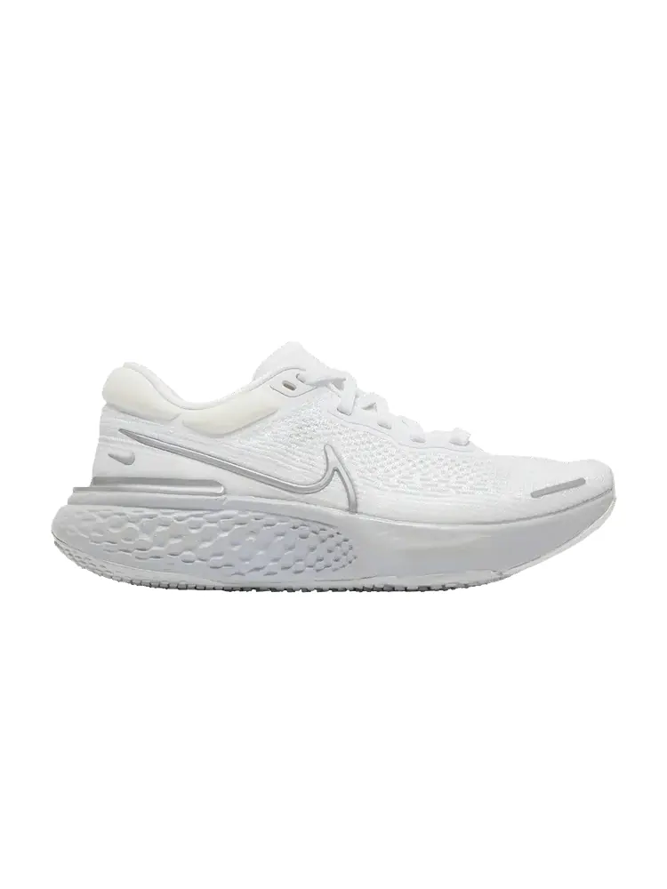 Кроссовки Nike Wmns ZoomX Invincible Run Flyknit 'White Metallic Silver' — изображение 1 из 9