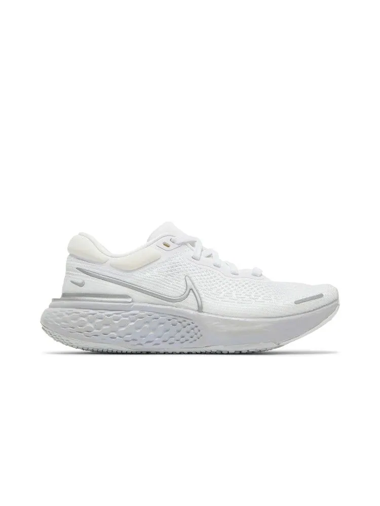 Кроссовки Nike Wmns ZoomX Invincible Run Flyknit 'White Metallic Silver' — изображение 2 из 9