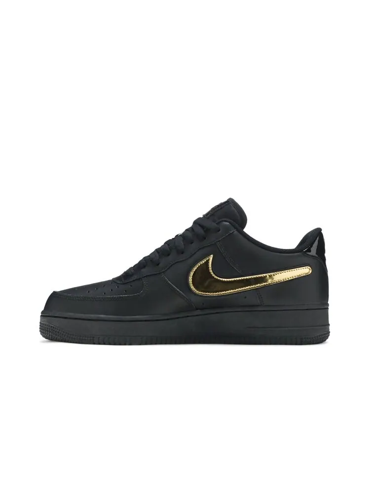 Кроссовки Nike Air Force 1 Low '07 LV8 'Removable Swoosh - Black Gold' — изображение 3 из 4, черный