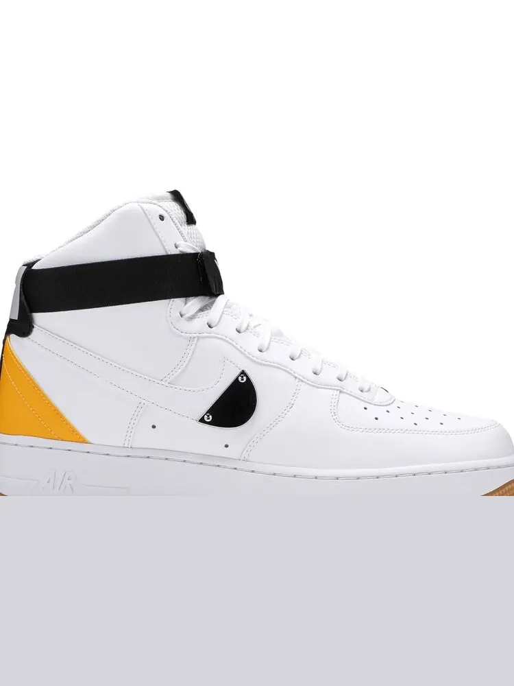 Кроссовки Nike NBA x Air Force 1 High '07 LV8 'White University Gold' — изображение 2 из 8, белый