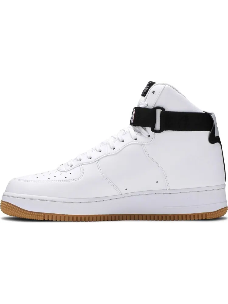 Кроссовки Nike NBA x Air Force 1 High '07 LV8 'White University Gold' — изображение 3 из 8, белый