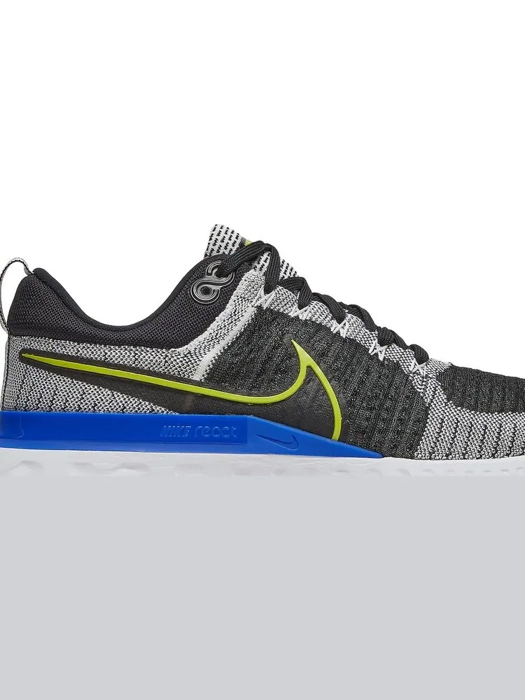 Кроссовки Nike React Infinity Run Flyknit 2 'Racer Blue Cyber' — изображение 2 из 8, черный
