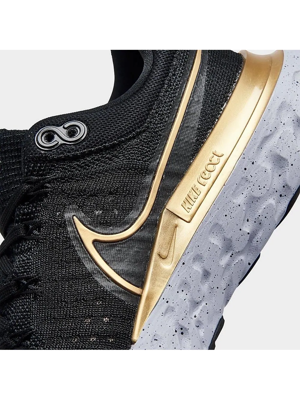 Кроссовки Nike Wmns React Infinity Run Flyknit 2 'Black Metallic Gold' — изображение 7 из 7, черный