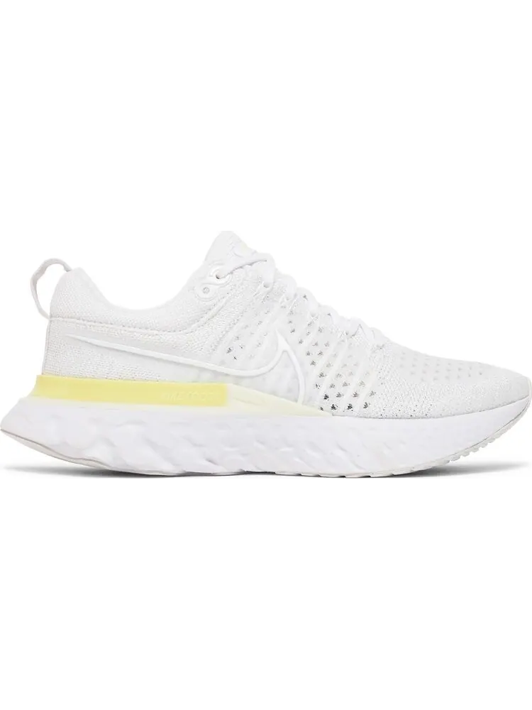 Кроссовки Nike Wmns React Infinity Run Flyknit 2 'White Light Citron' — изображение 1 из 8, белый