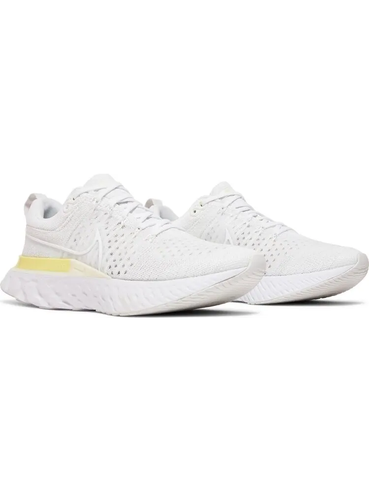 Кроссовки Nike Wmns React Infinity Run Flyknit 2 'White Light Citron' — изображение 8 из 8, белый