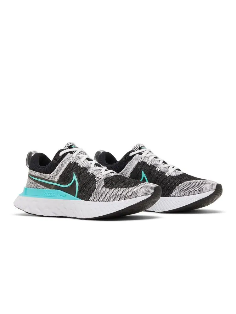 Кроссовки Nike Wmns React Infinity Run Flyknit 2 'Black Aurora Green' — изображение 9 из 9, белый/черный/зеленый