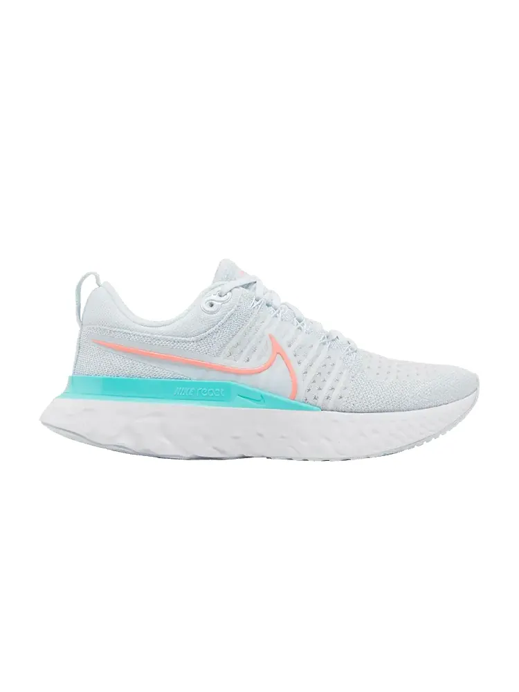 Кроссовки Nike Wmns React Infinity Run Flyknit 2 'Blue Tint Lava Glow' — изображение 1 из 9, синий