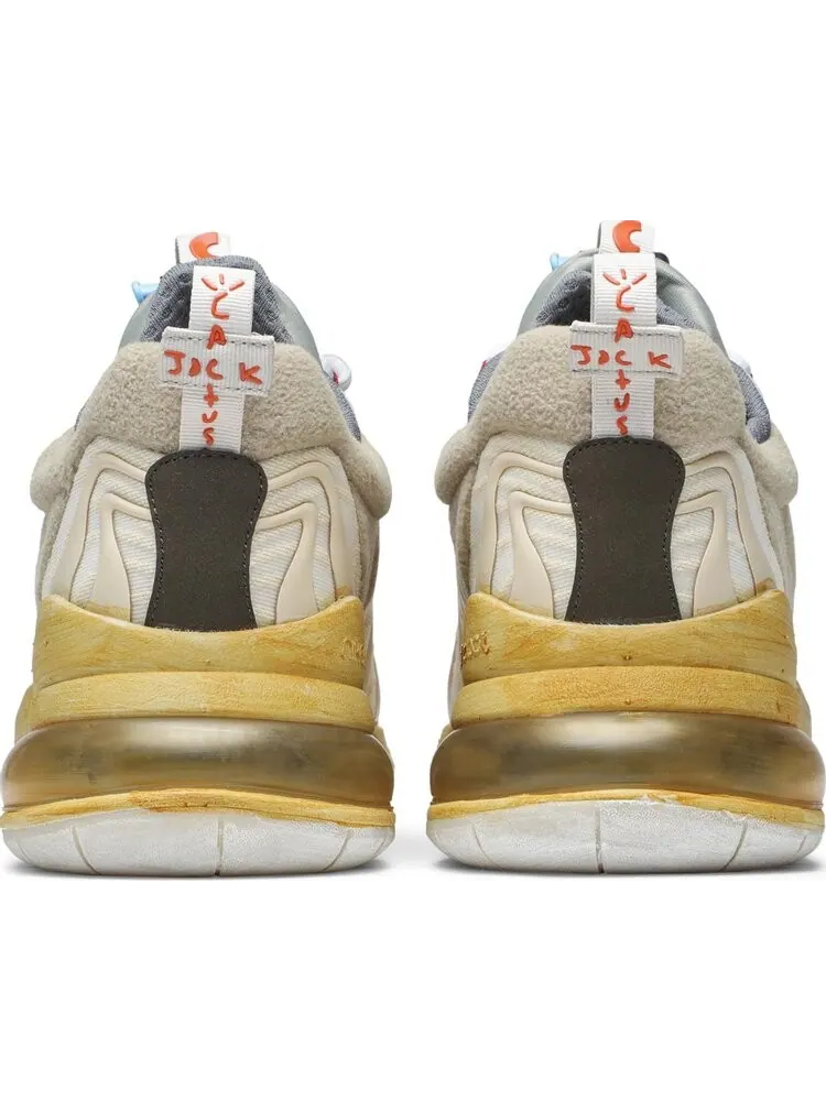 Кроссовки Nike Travis Scott x Air Max 270 React ENG 'Cactus Trails' — изображение 6 из 8, бежевый