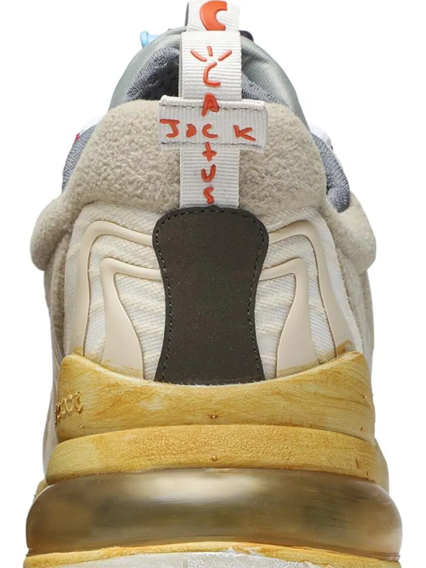 Кроссовки Nike Travis Scott x Air Max 270 React ENG 'Cactus Trails' — изображение 7 из 8, бежевый
