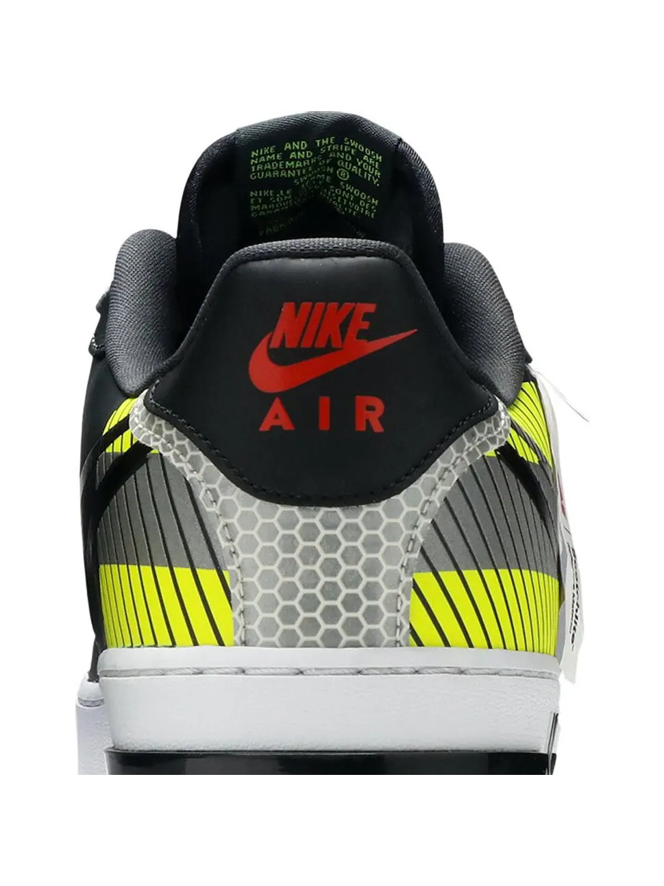 Кроссовки Nike 3M x Air Force 1 React LX 'Anthracite Volt' — изображение 3 из 8, черный