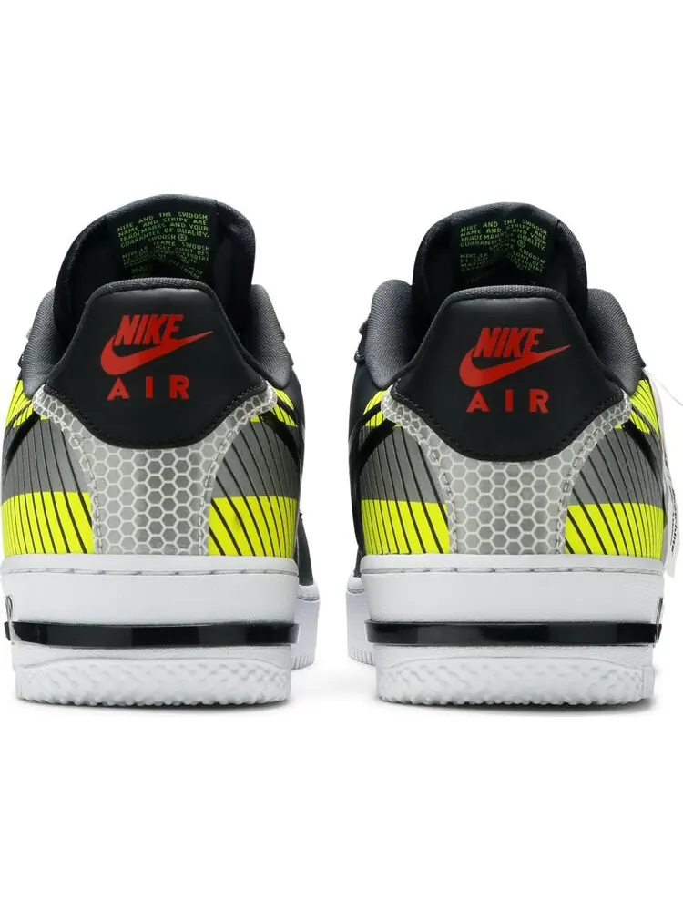 Кроссовки Nike 3M x Air Force 1 React LX 'Anthracite Volt' — изображение 4 из 8, черный