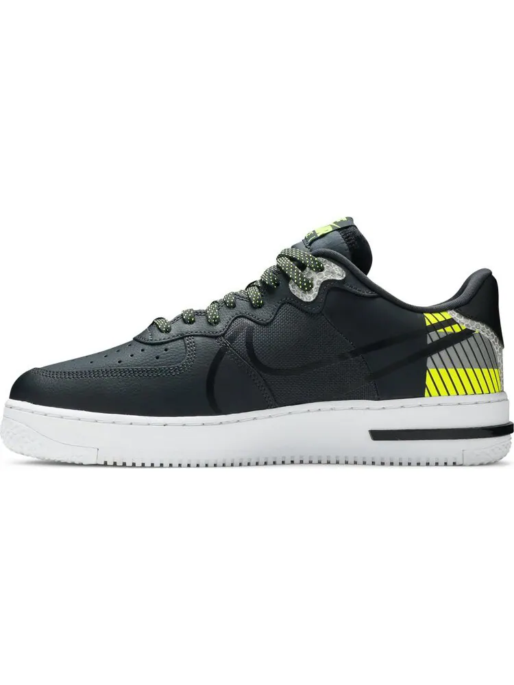 Кроссовки Nike 3M x Air Force 1 React LX 'Anthracite Volt' — изображение 7 из 8, черный