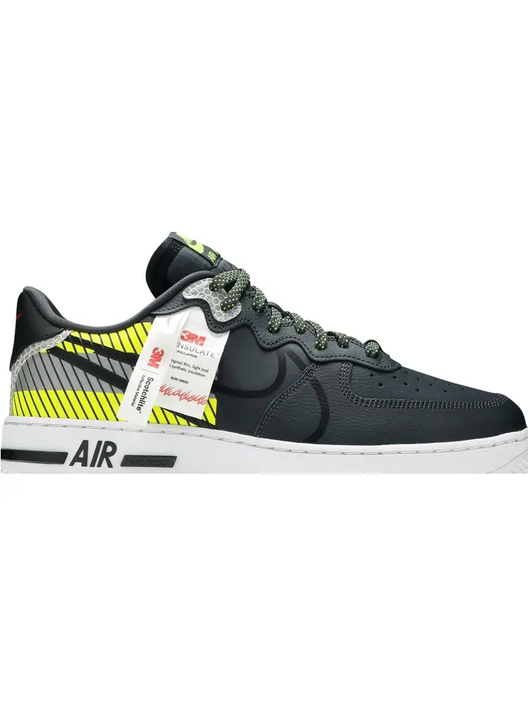 Кроссовки Nike 3M x Air Force 1 React LX 'Anthracite Volt' — изображение 8 из 8, черный