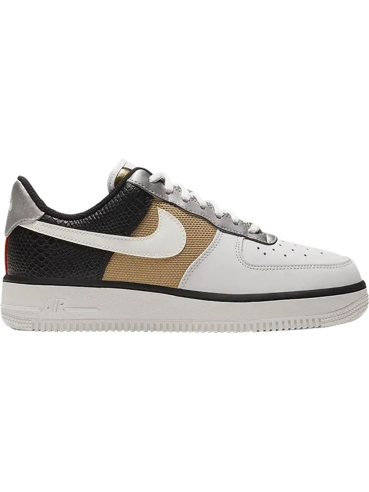 Кроссовки Nike Wmns Air Force 1 '07 'Grey Black Gold' — изображение 1 из 1, серый