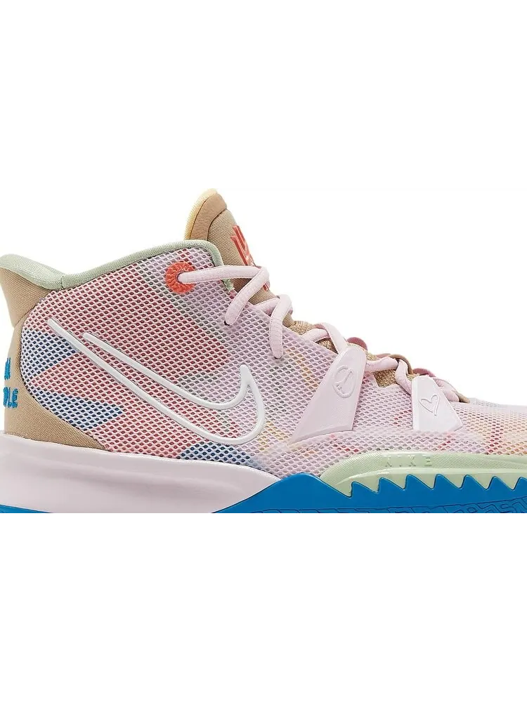 Кроссовки Nike Kyrie 7 GS '1 World 1 People - Regal Pink' — изображение 2 из 8, розовый