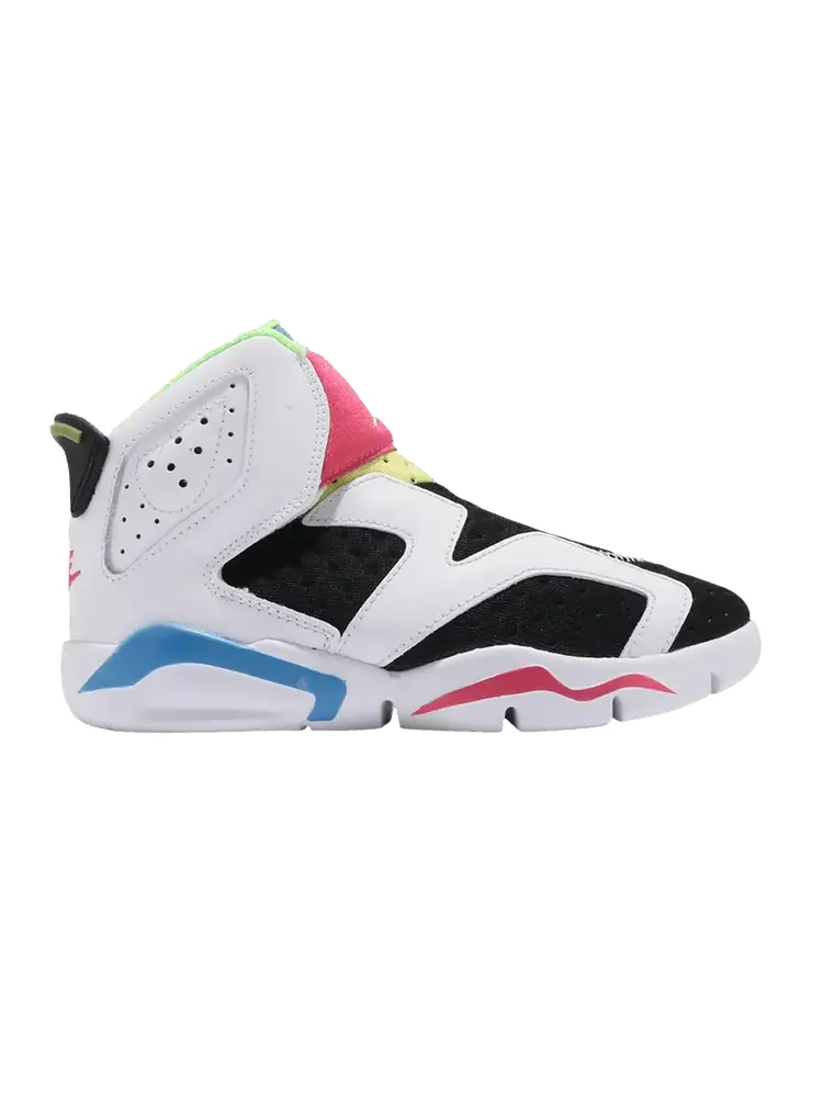 Кроссовки Air Jordan Air Jordan 6 Retro Little Flex PS 'Multi White' — изображение 1 из 1, белый/зеленый/черный