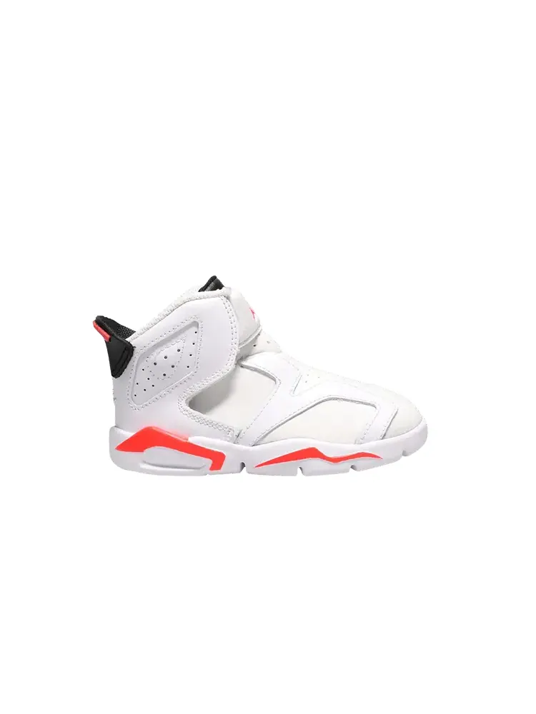Кроссовки Air Jordan Air Jordan 6 Retro Little Flex TD 'Infrared' — изображение 1 из 1, белый//черный