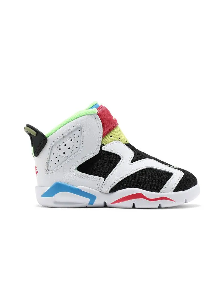 Кроссовки Air Jordan Air Jordan 6 Retro Little Flex TD 'Multi White' — изображение 2 из 9, белый/зеленый/черный