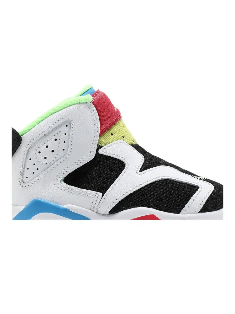 Кроссовки Air Jordan Air Jordan 6 Retro Little Flex TD 'Multi White' — изображение 3 из 9, белый/зеленый/черный