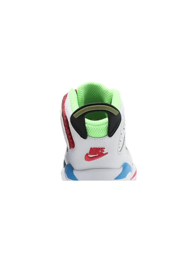 Кроссовки Air Jordan Air Jordan 6 Retro Little Flex TD 'Multi White' — изображение 8 из 9, белый/зеленый/черный
