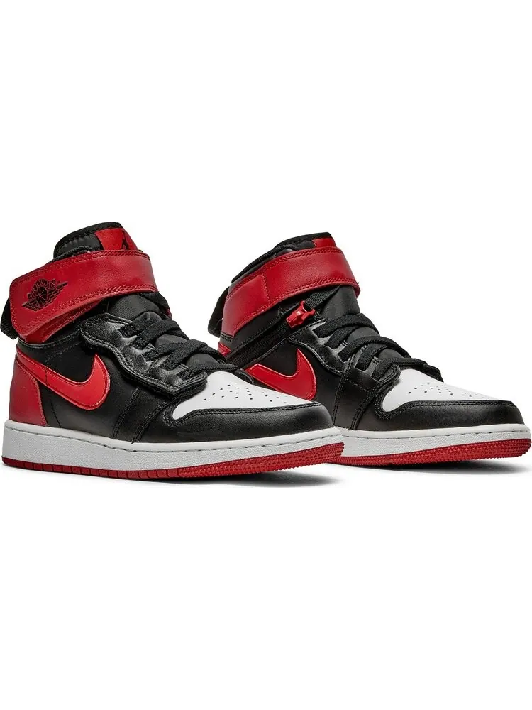 Кроссовки Air Jordan 1 High FlyEase GS Black Gym Red — изображение 8 из 8, черный