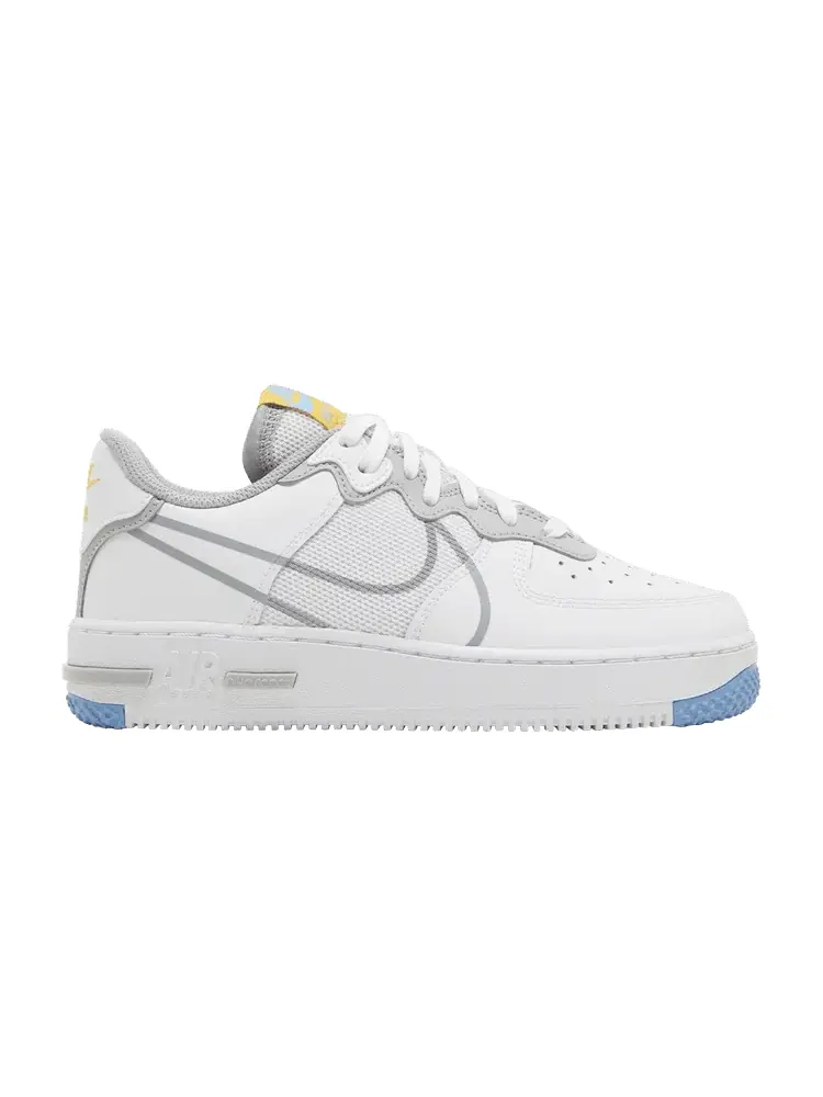 Кроссовки Nike Air Force 1 React SU GS 'White Light Smoke Grey' — изображение 1 из 9, белый/светлый серый
