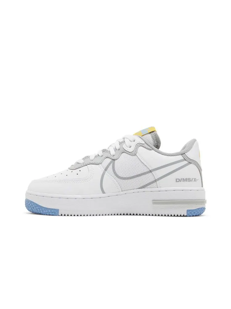 Кроссовки Nike Air Force 1 React SU GS 'White Light Smoke Grey' — изображение 4 из 9, белый/светлый серый