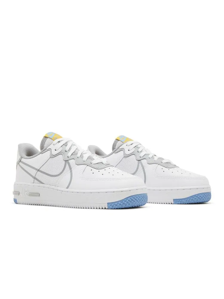 Кроссовки Nike Air Force 1 React SU GS 'White Light Smoke Grey' — изображение 9 из 9, белый/светлый серый