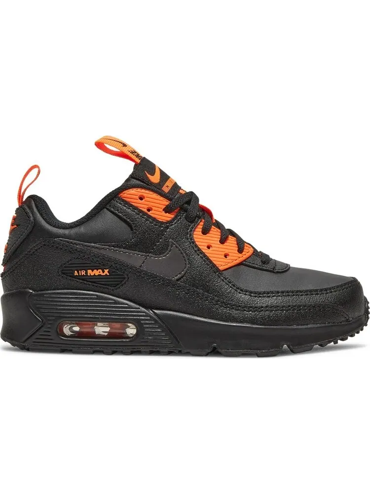 Кроссовки Nike Air Max 90 SE GS 'Black Total Orange' — изображение 1 из 8, черный