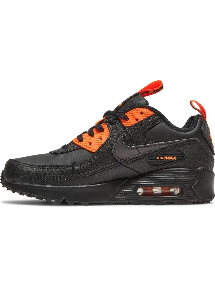 Кроссовки Nike Air Max 90 SE GS 'Black Total Orange' — изображение 3 из 8, черный
