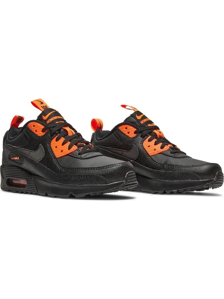 Кроссовки Nike Air Max 90 SE GS 'Black Total Orange' — изображение 8 из 8, черный