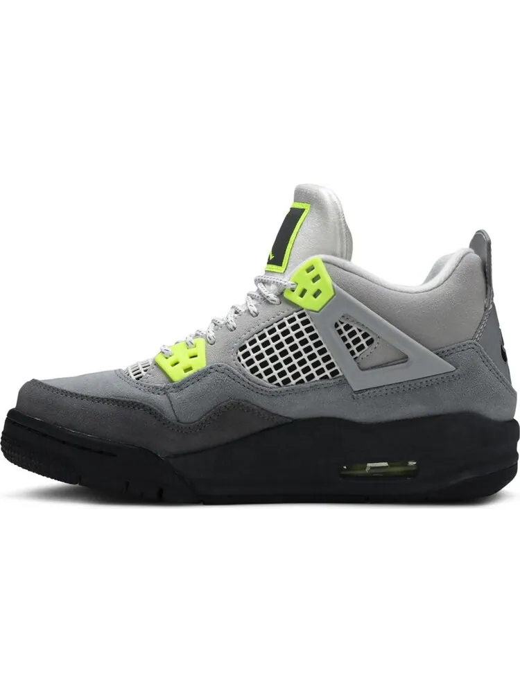 Кроссовки Air Jordan 4 Retro SE GS Neon 95 — изображение 3 из 8, серый