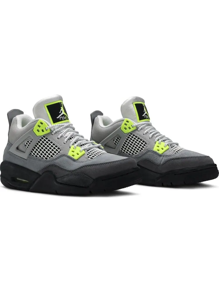 Кроссовки Air Jordan 4 Retro SE GS Neon 95 — изображение 8 из 8, серый
