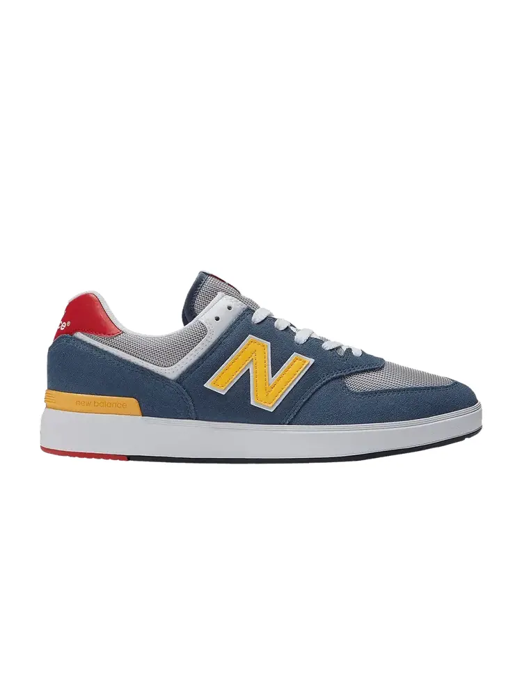 Кроссовки New Balance 574 Court — изображение 1 из 1, темно-синий серый желтый