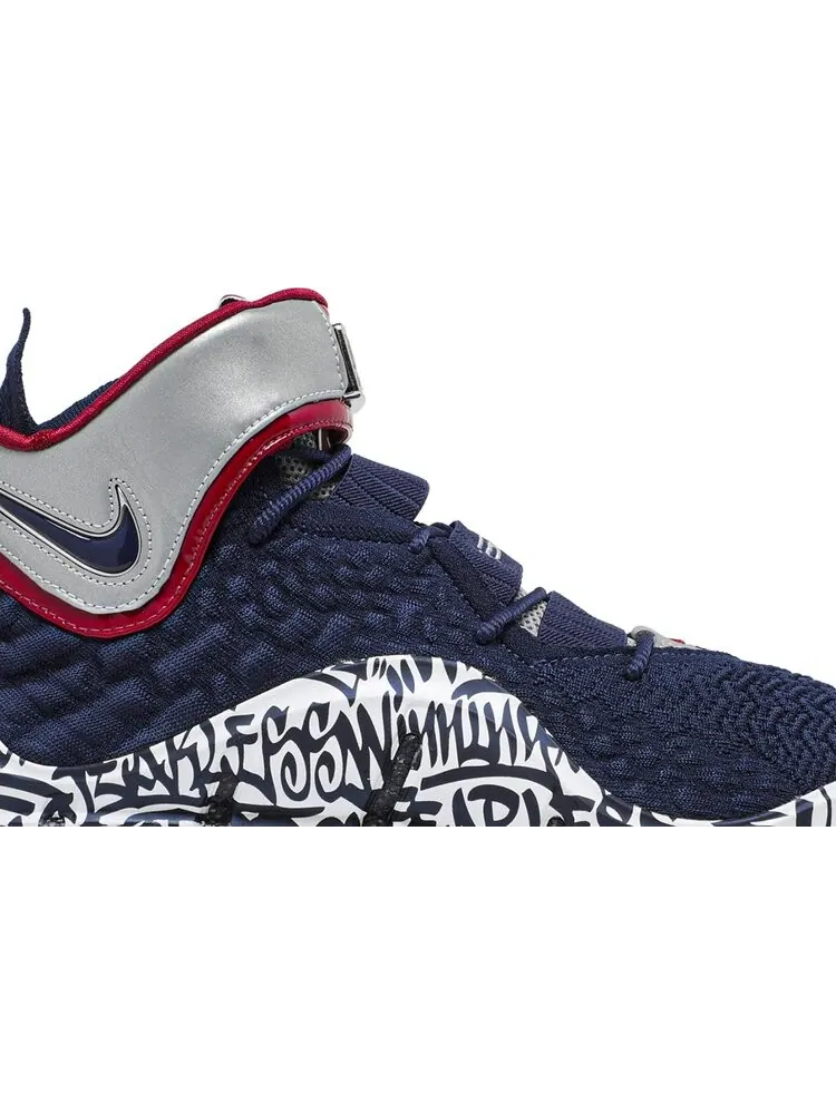 Кроссовки Nike LeBron 17 'LeBron 4 Cold Blue Graffiti' — изображение 1 из 3, синий
