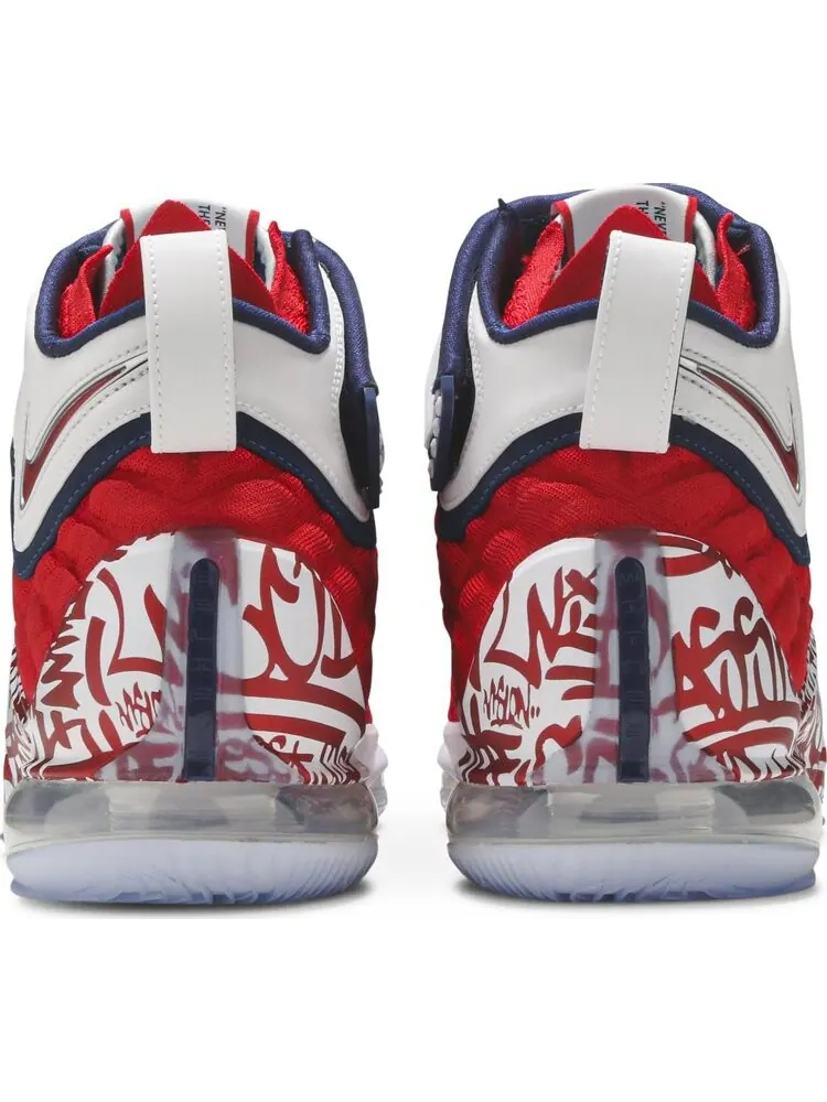 Кроссовки Nike LeBron 17 'LeBron 4 Red Graffiti' — изображение 6 из 8, красный