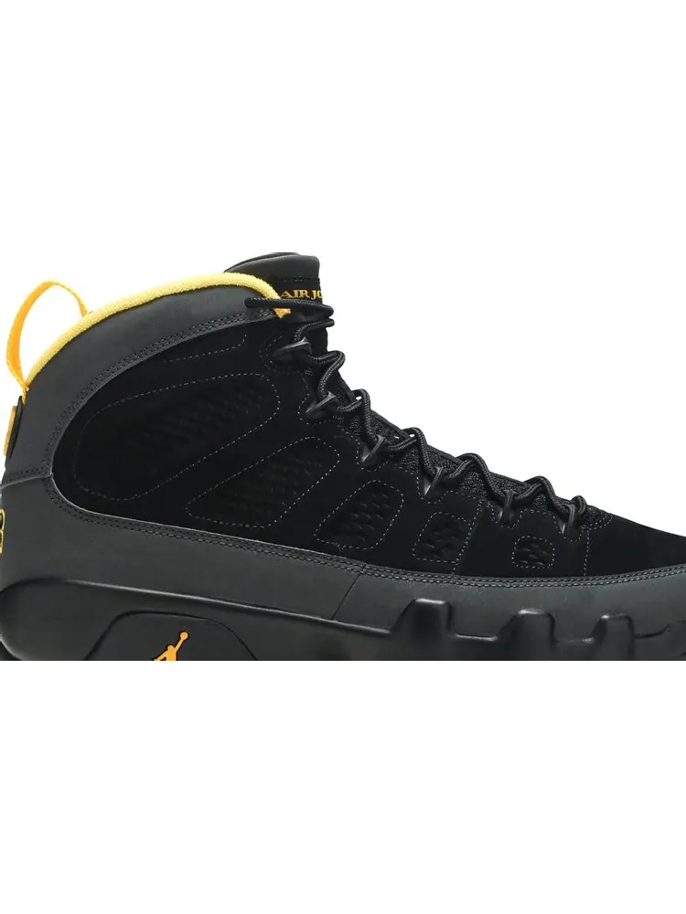 Кроссовки Air Jordan 9 Retro ‘Dark Charcoal University Gold’ — изображение 2 из 8, серый