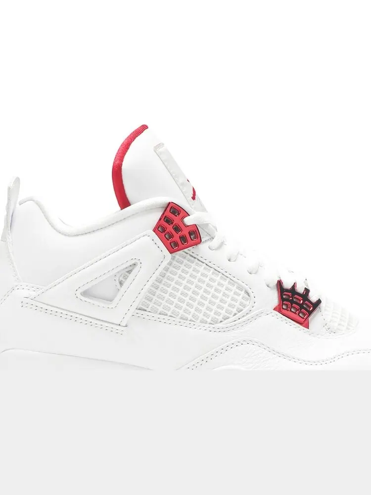 Кроссовки Air Jordan 4 Retro Red Metallic — изображение 2 из 8, белый