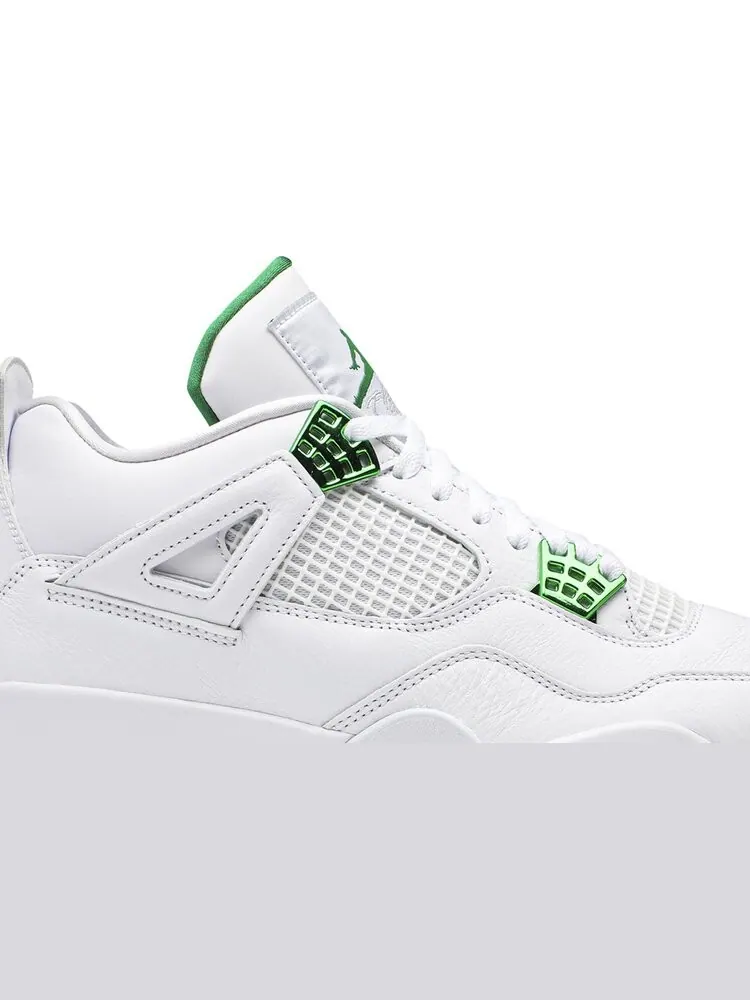 Кроссовки Air Jordan 4 Retro Green Metallic — изображение 2 из 8, белый