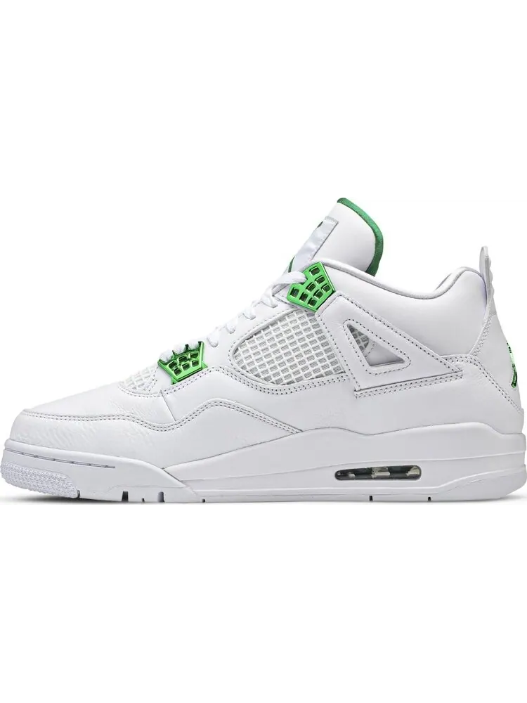 Кроссовки Air Jordan 4 Retro Green Metallic — изображение 3 из 8, белый