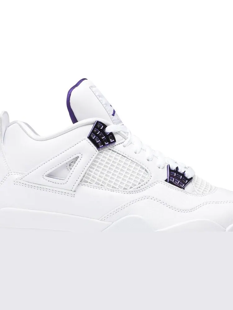Кроссовки Air Jordan 4 Retro Purple Metallic — изображение 2 из 8, белый