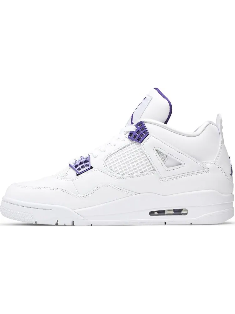 Кроссовки Air Jordan 4 Retro Purple Metallic — изображение 3 из 8, белый