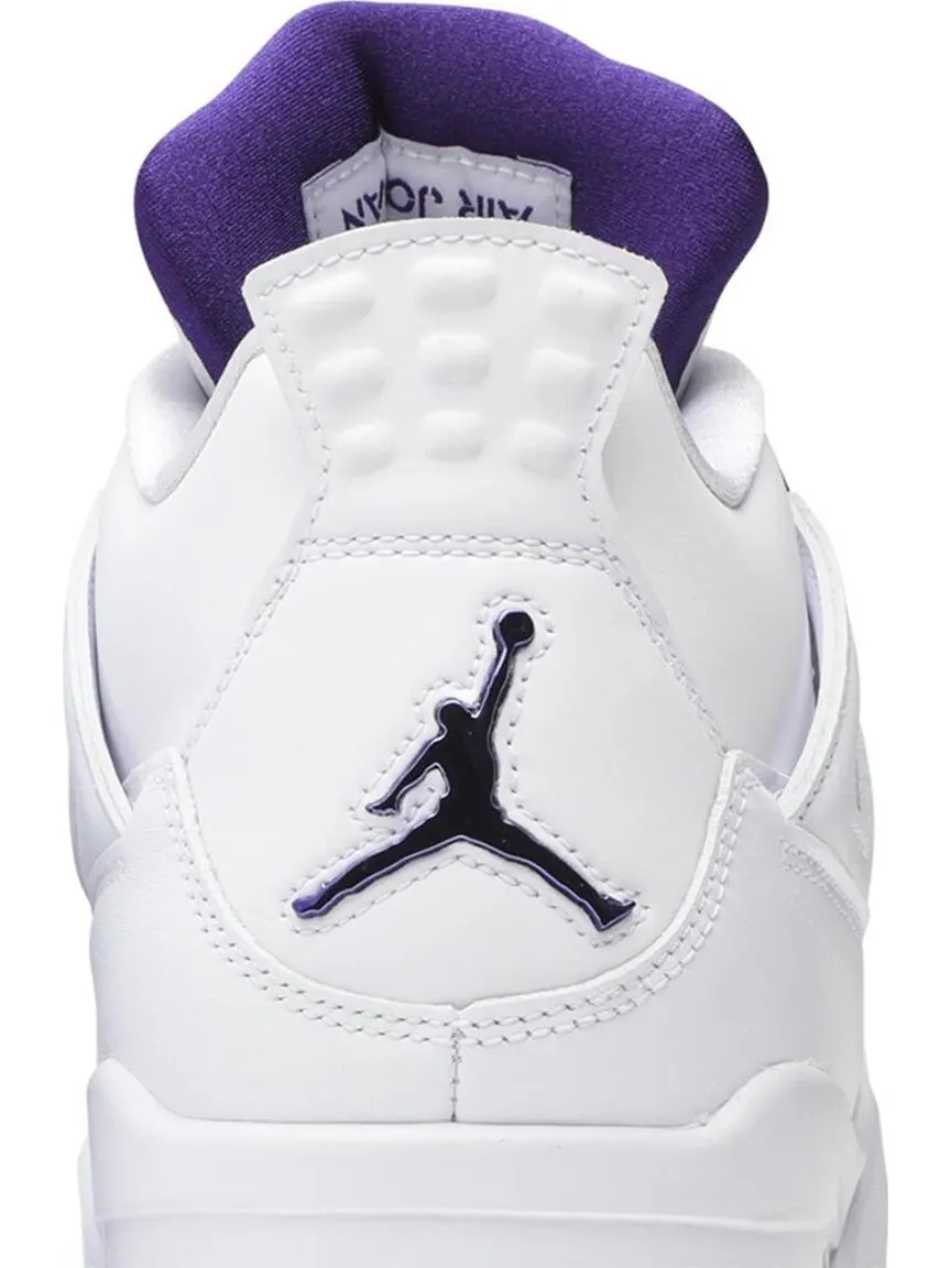 Кроссовки Air Jordan 4 Retro Purple Metallic — изображение 7 из 8, белый
