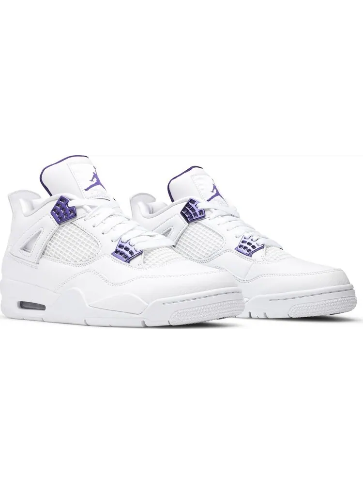Кроссовки Air Jordan 4 Retro Purple Metallic — изображение 8 из 8, белый