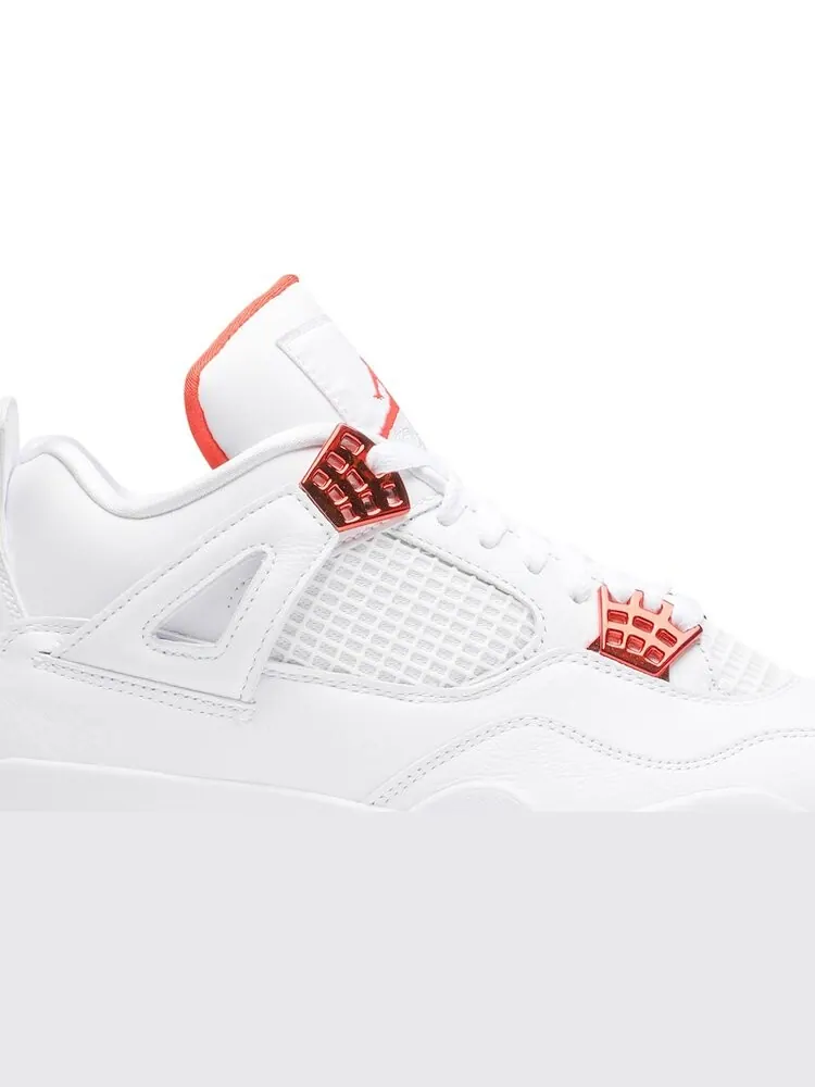 Кроссовки Air Jordan 4 Retro Orange Metallic — изображение 2 из 8, белый